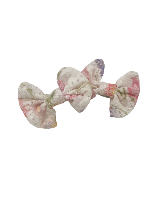 Field of Flowers Pigtail Clips