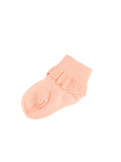 Peach Frill Socks