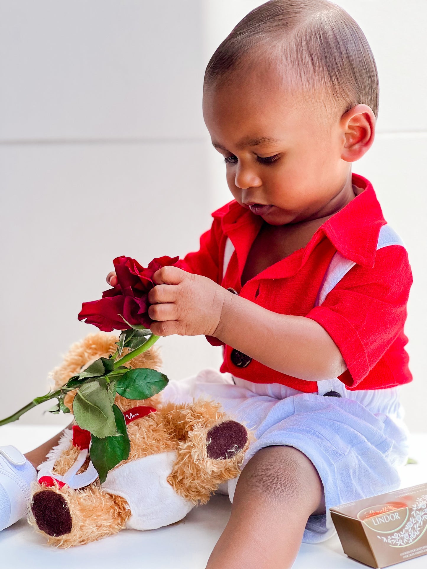 Boys Red Button Up Shirt