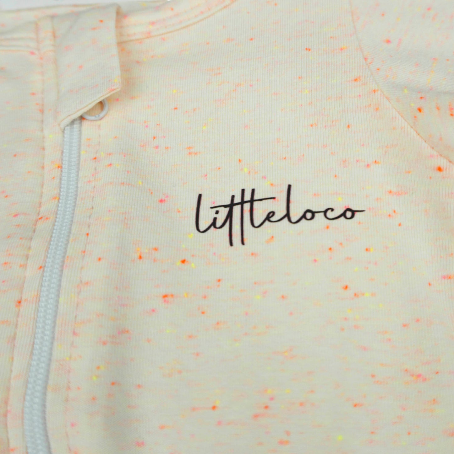 Dreamer Long Sleeve Romper - Peach Speckled