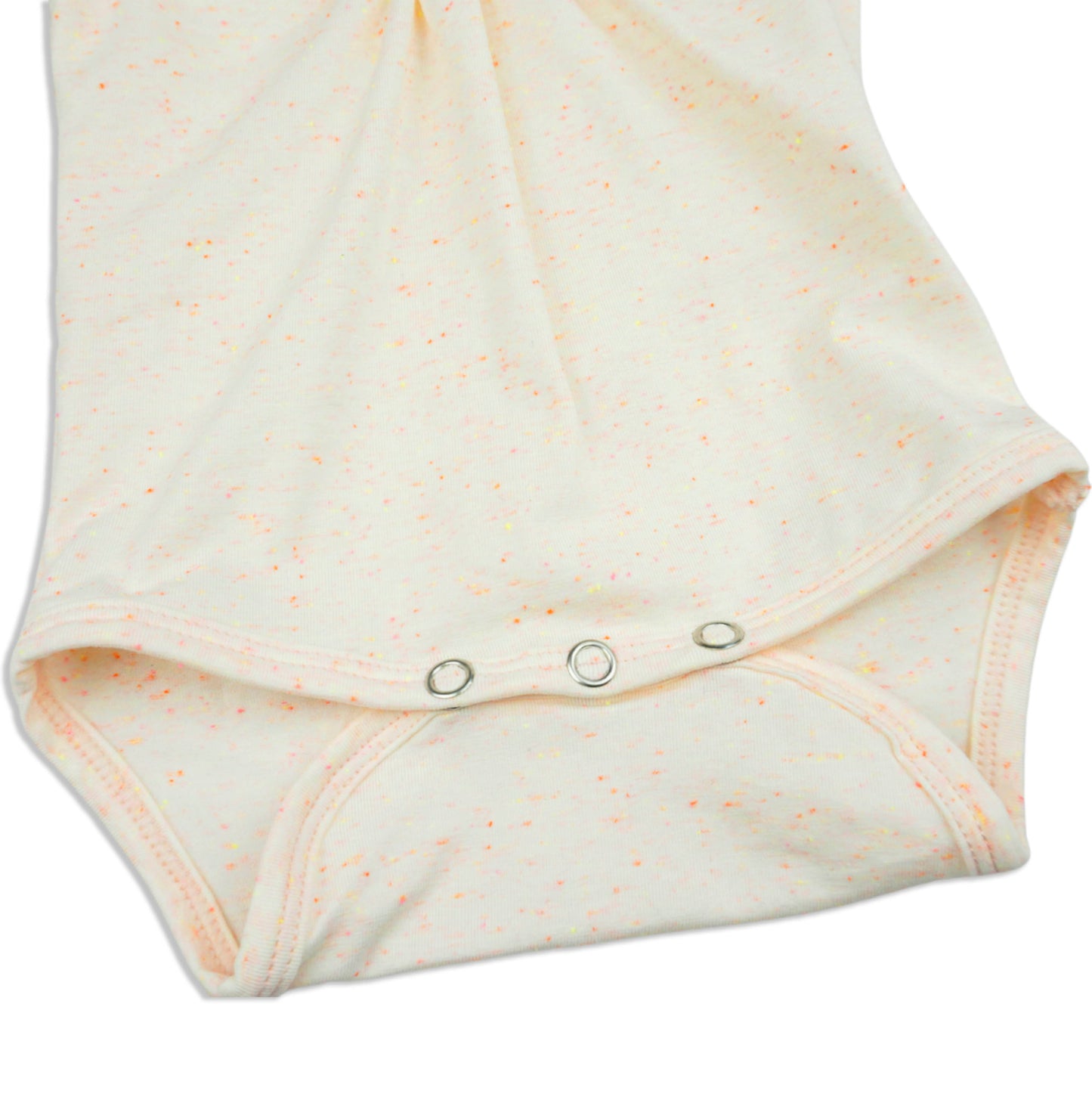 Dreamer Short Sleeve Romper - Peach Speckled