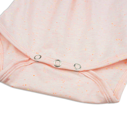 Dreamer Short Sleeve Romper - Pink Speckled